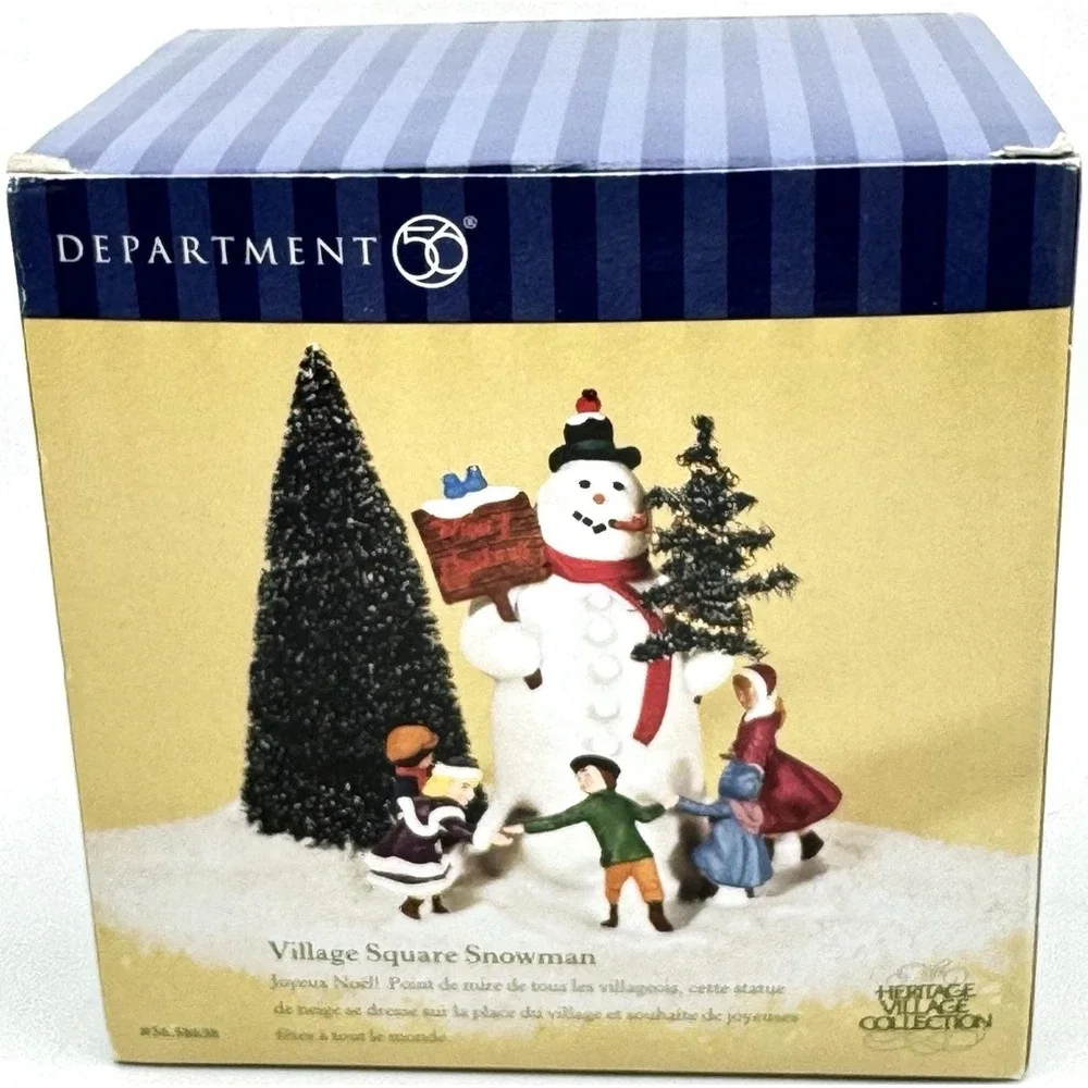 Dept 56 Christmas In The City Village Square Snowman CIC #58638 Vtg Accessory